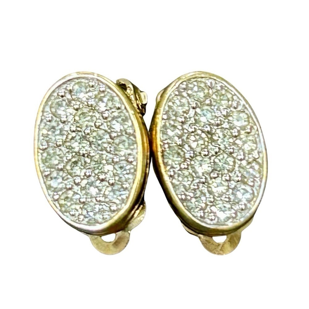 Vintage Panera Elegant Gold and Silver Clip-On Earrings